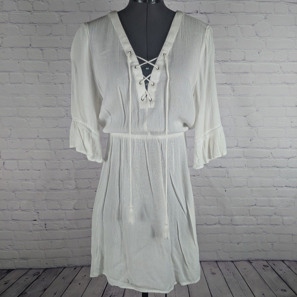 🌺3 for $25🌺 Greecian White 3/4 Sleeve Dress